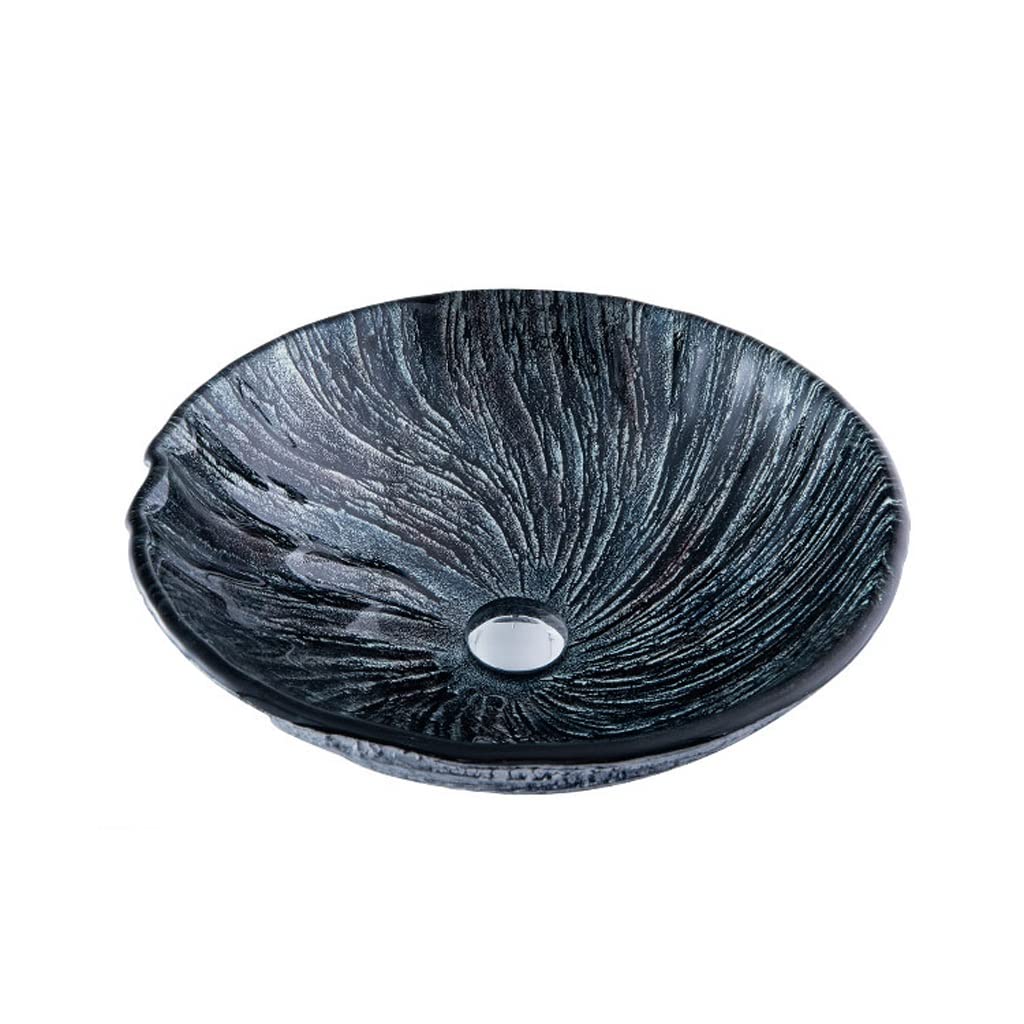 Bathroom Sink Countertop Bathroom Vessel Sink Round Countertop Vanity Art Tempered Glassware Cabinet Counter Basin