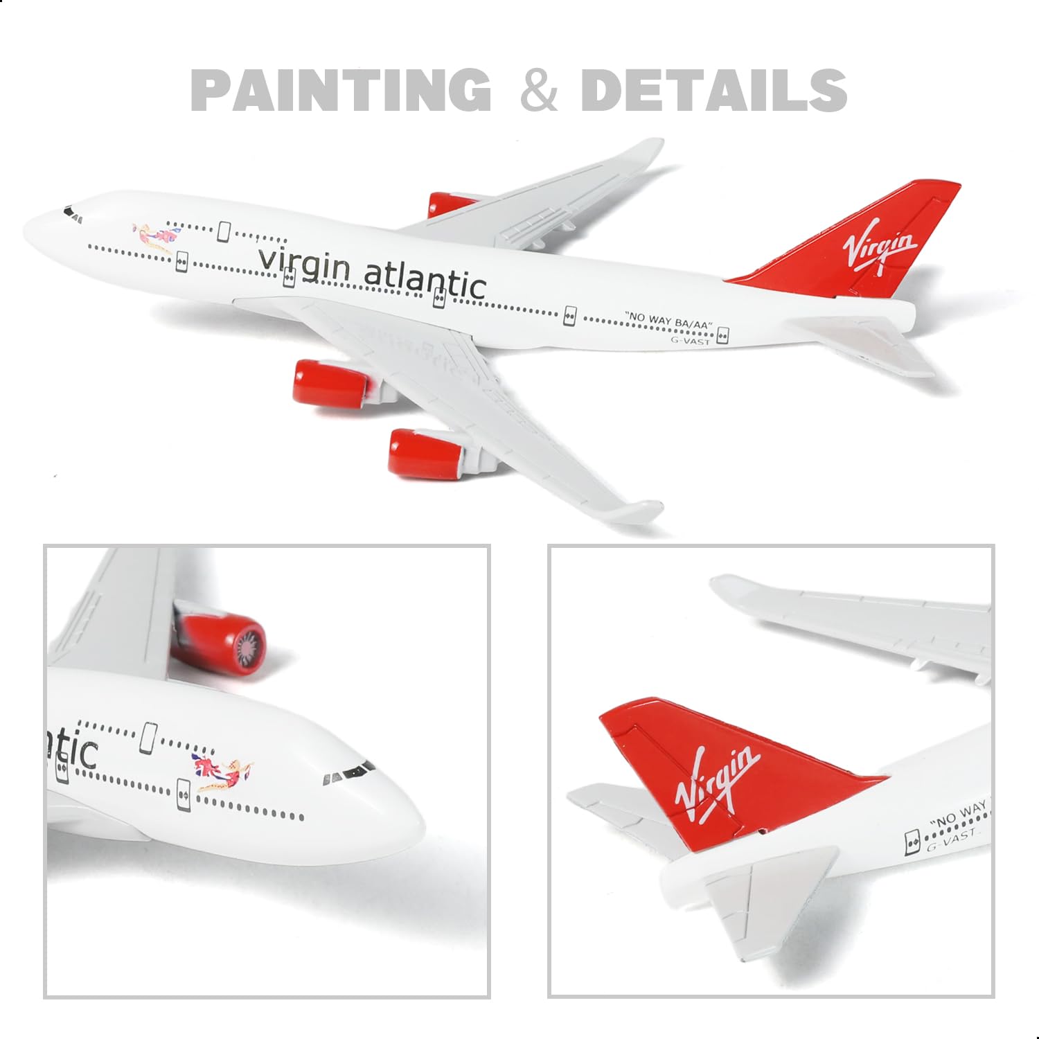 Amazon.com: QIYUMOKE Boeing 747 1/400 Diecast Metal Airplane