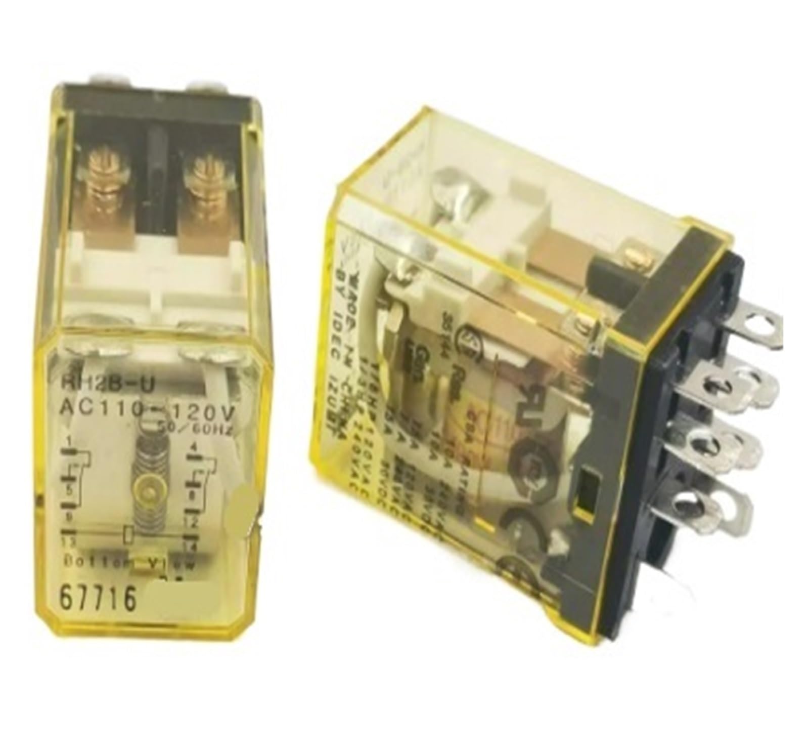 CLEUFWKO 1PCS relay RH2B-UL-DC24V 24VDC large 8-pin