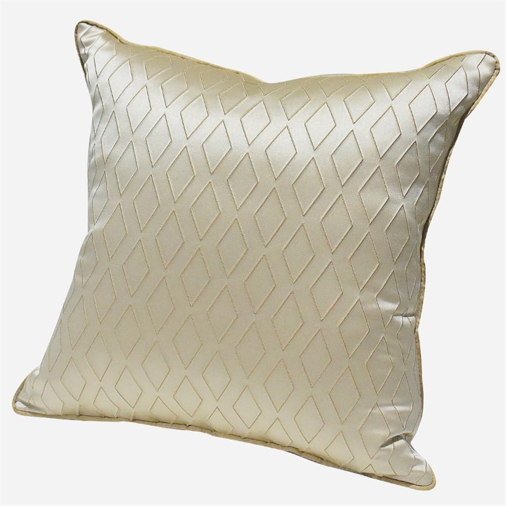 Champagne Diamond Plaid Living Room Sofa Pillow Case Lar Hotel Office Cushions
