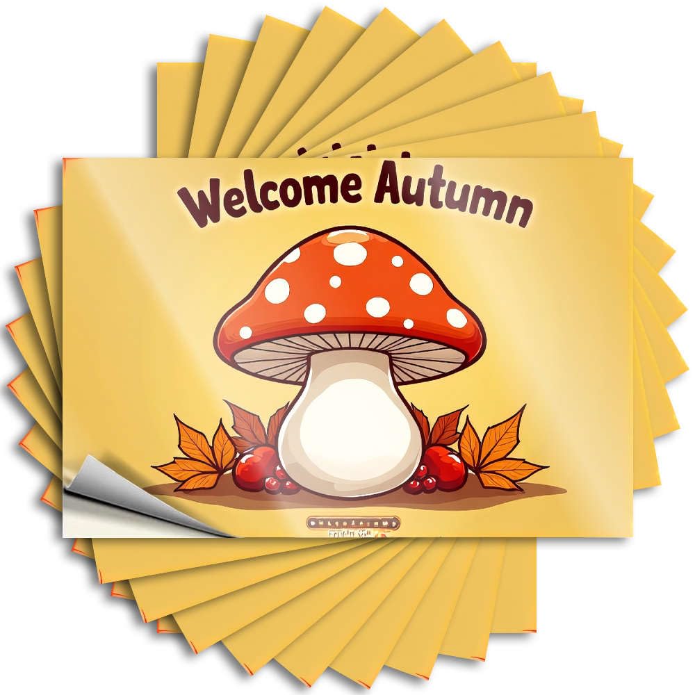 Tattoo Inspirational, Narrow Hat Welcome to Autumn Season. | Patio Decorations(6X9CM)