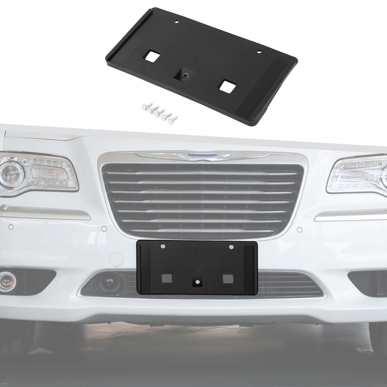 Jimen Fit for Chrysler 300C 2011-2014, Front License Plate Mount Tag Holder Frame Bracket