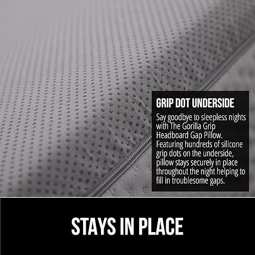 Miniatura 4 de Gorilla Grip Bed Gap Filler - Cuñas de almohada para cabecero tamaño King, cómodos y de apoyo de espuma de alta densidad, puntos de agarre que se