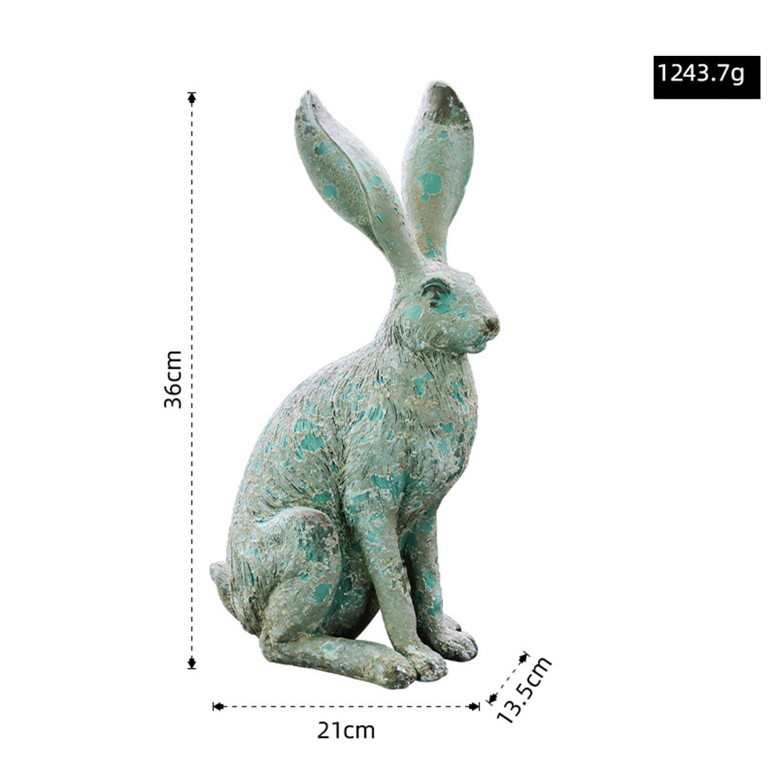 Statuette di Conigli in Resina, Sculture Artigianali, Ornamenti per La Casa E Il Giardino.