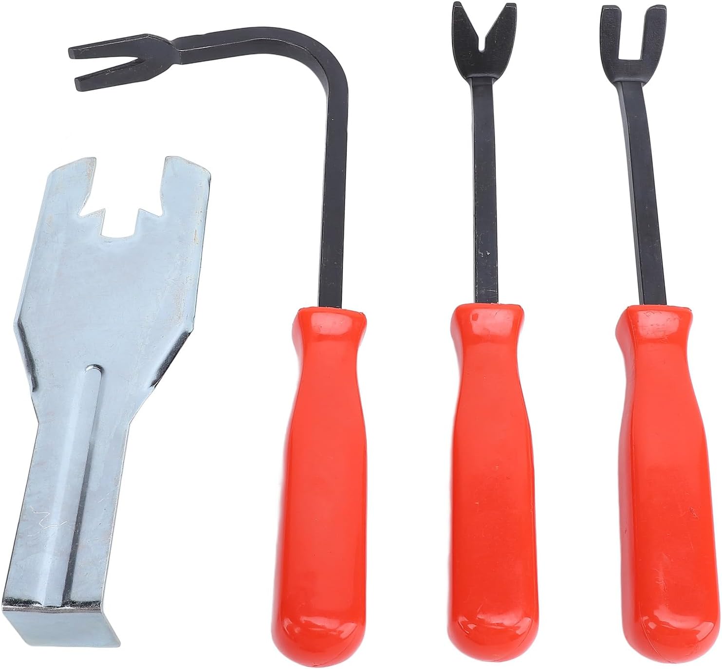 4 Pcs Car Door Panel Remover Set, Auto Trim Rivet Pry Tool Kit, Universal Metal Disassembly Repairing Tools with Window Handle Clip Remover, Professional Door Panel Clip Removal to