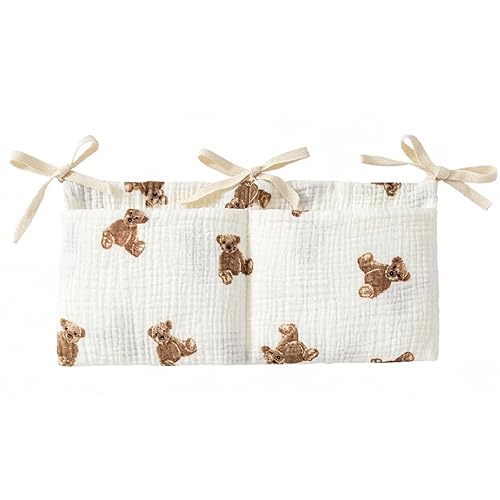 Hanging Storage Bags for Crib, Little Bear Hanging Storage Organizer,