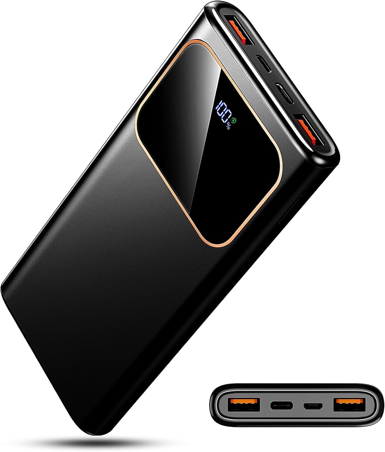 Power Bank ricarica rapida, 10000 mAh 22,5 W batteria con display a LED USB-C in&out, PD 3.0 QC 4.0 Powerbank esterno per iPhone, Samsung, ecc., caricabatterie portatile smartphone e tutti i