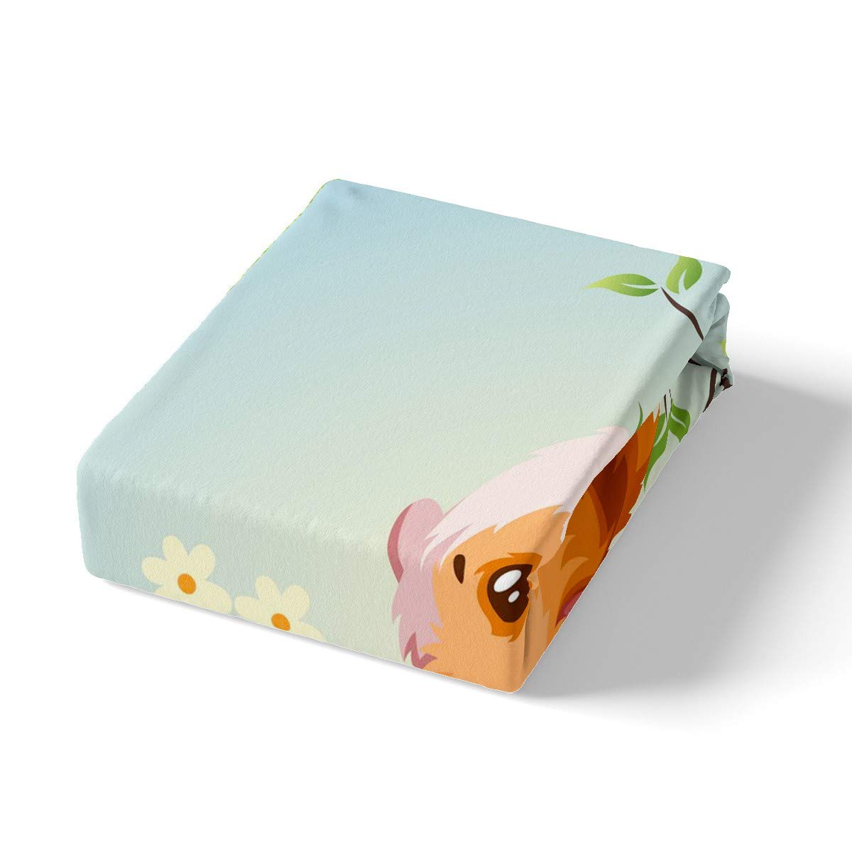 Set di biancheria da letto per bambini porcellini d'India, con motivo a tema naturale, per ragazzi, ragazze, adolescenti, bella porcellino d'India, copripiumino per letto singolo, stampa floreale