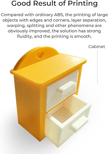 Miniatura 9 de Creality CR-ABS Filamento de impresión 3D de 0.069 in, excelente resistencia, inodoro, no tóxico, estabilidad, resistente, filamento ABS de 2.2