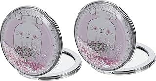 Mipcase Espejo de tocador redondo compacto de...