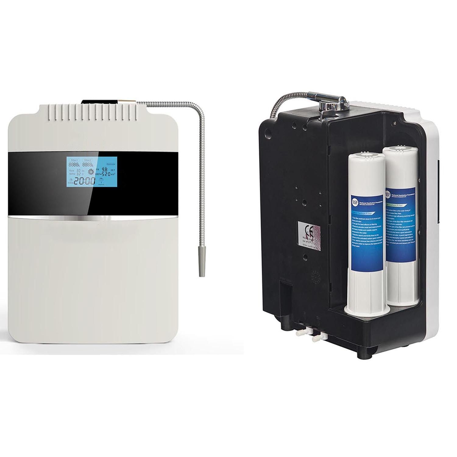 Electrolizador agua inteligente-850mv Orp,Purificador agua Ph 2.5-11.2 Máquina agua con ácido alcalino,10000 litros por filtro,7 configuraciones agua,Voz inteligente,220V