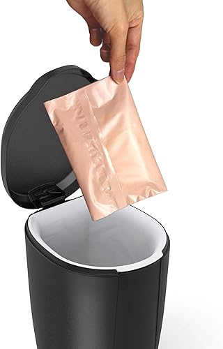 Miniatura 6 de Bolsas sanitarias desechables, 100 unidades, color rosa, autosellante, a prueba de olores, rectangulares, de plástico, bolsas de 10 x 6 pulgadas