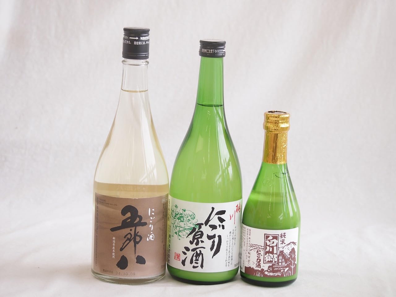 Amazon.co.jp: にごり酒五郎八飲み比べ3本セット(桃川にごり原酒(青森