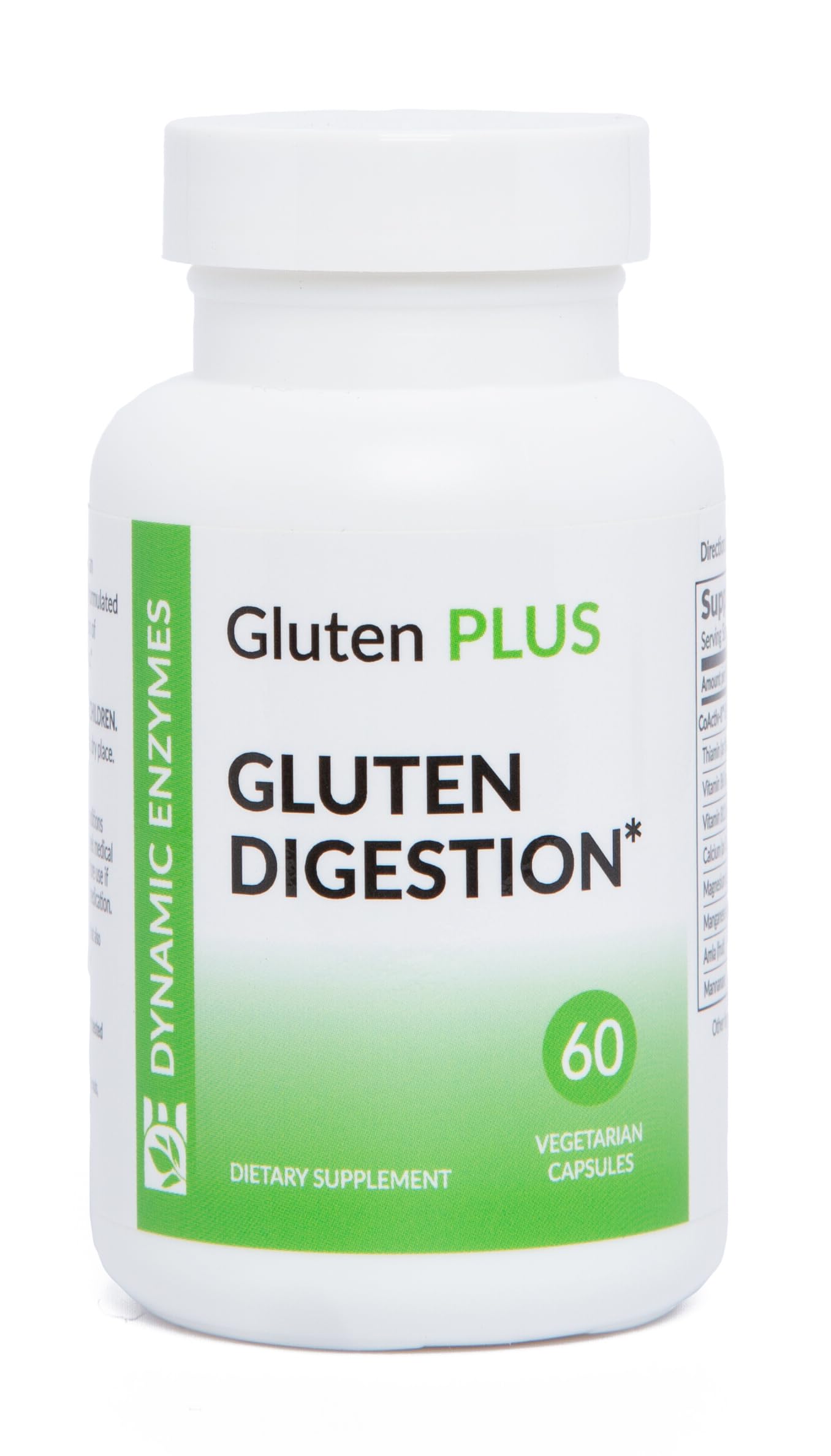 Gluten Plus Advanced Digestive Enzymes – DPP-IV Enzyme Complex for Gluten & Casein Digestion – Helps Digest Wheat, Barley & Rye – Supports Digestive Comfort – 60 Veg Capsules