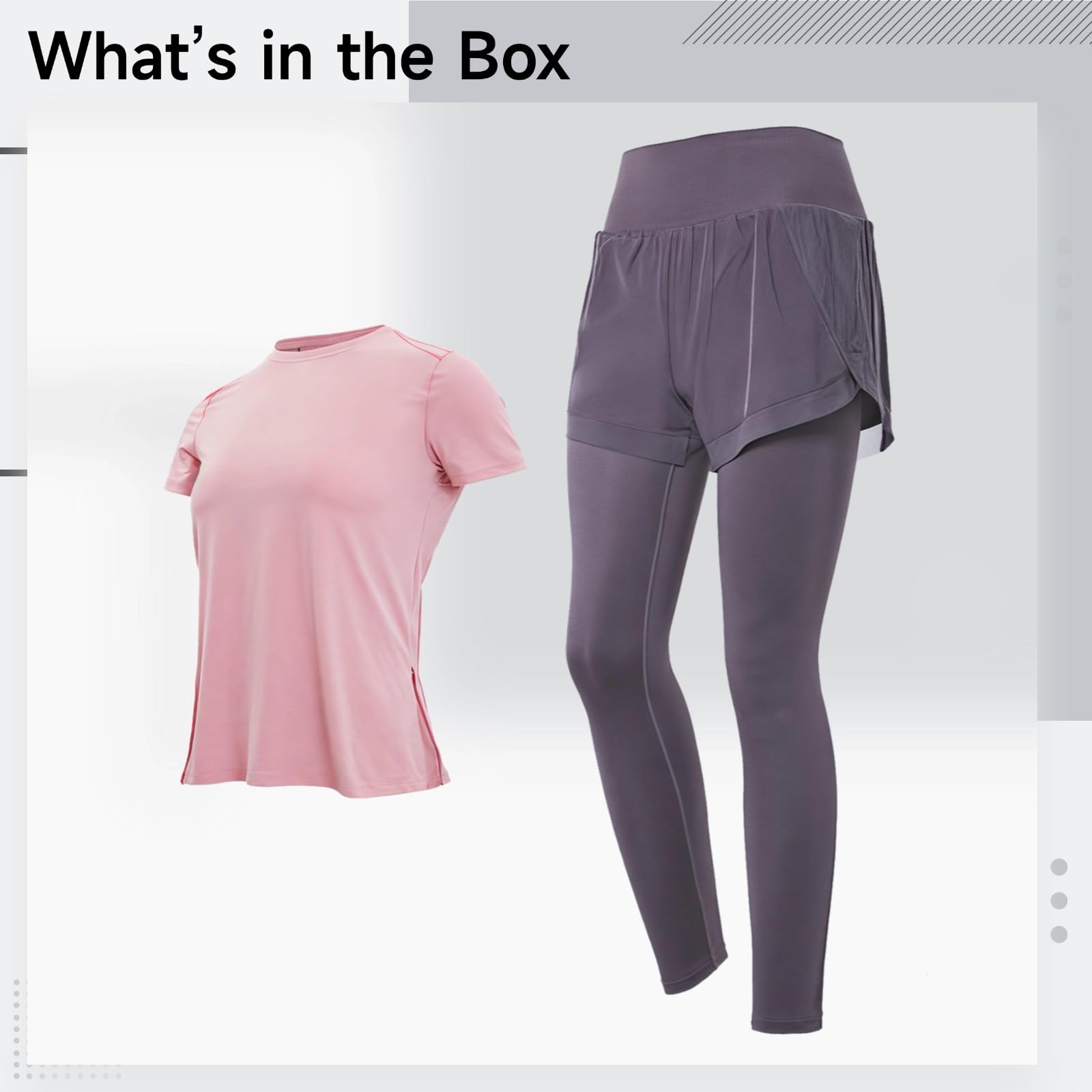 Conjunto de dos piezas negro para mujer, conjunto de pilates con mangas cortas, tela de poliéster transpirable y elastano, ropa deportiva casual, talla XXL