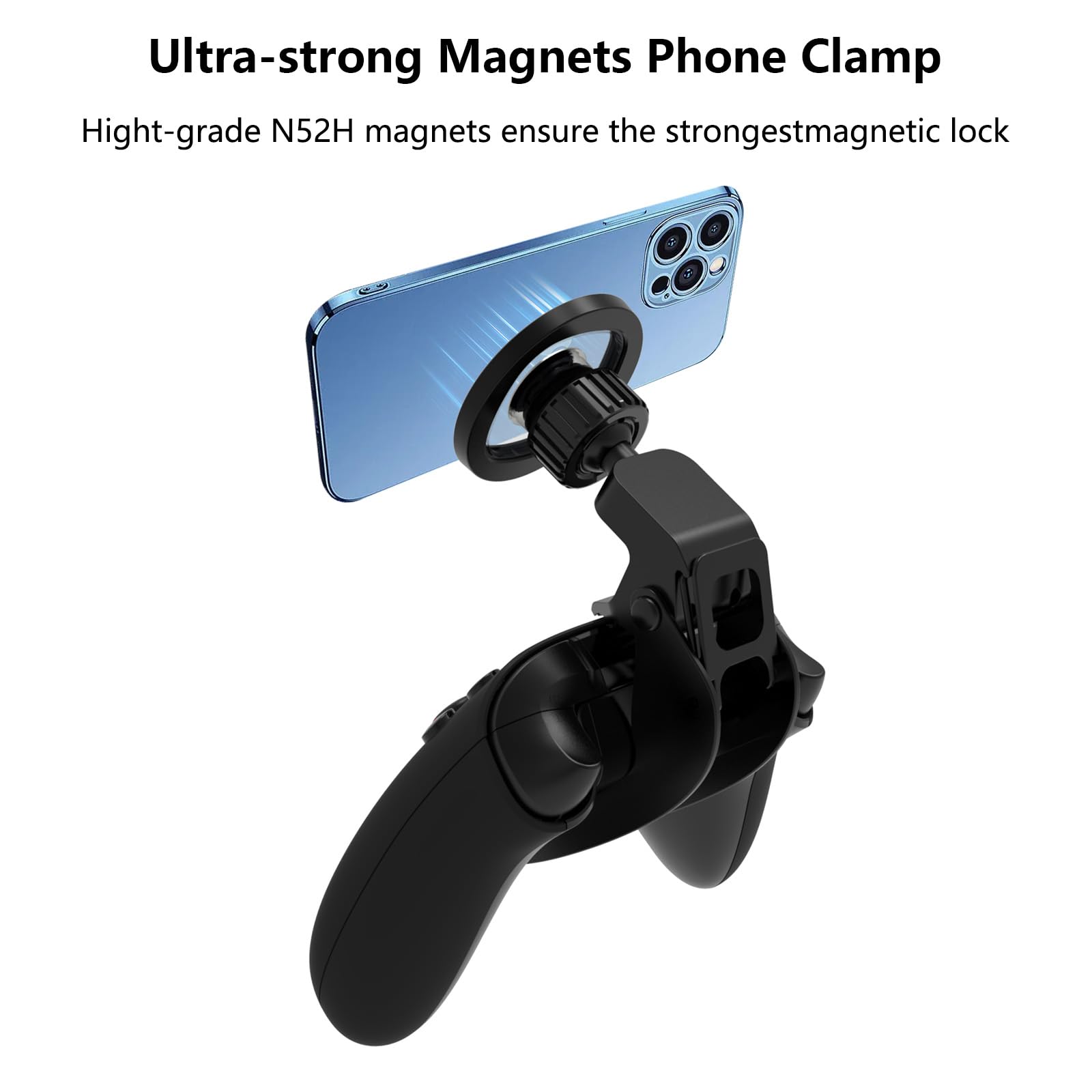 NBCP Support de téléphone pour manette de jeu - Clip magnétique pour interrupteur N et manette Switch Lite Pro