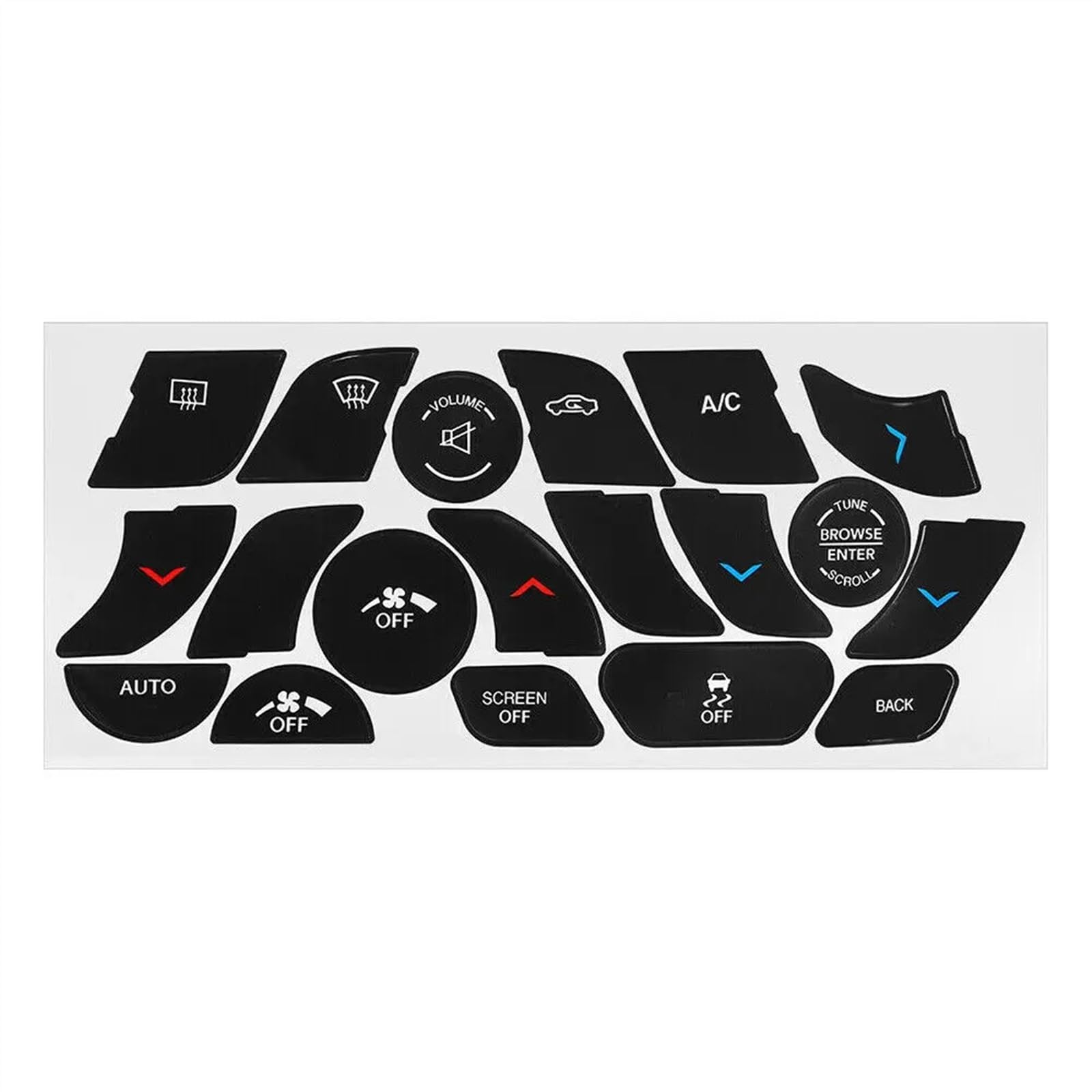 LzDQF Car Air Conditioning Button Sticker,AC Dash Button Repair Kit A/C Control Button Decal Sticker for Chrysler 200 300 2014–2017.