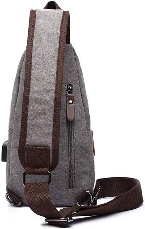 Canvas Chest Bag Shoulder Bag Male Casual Dual-use Messenger Bag Wild Small Backpack Chest Travel Carry Bag