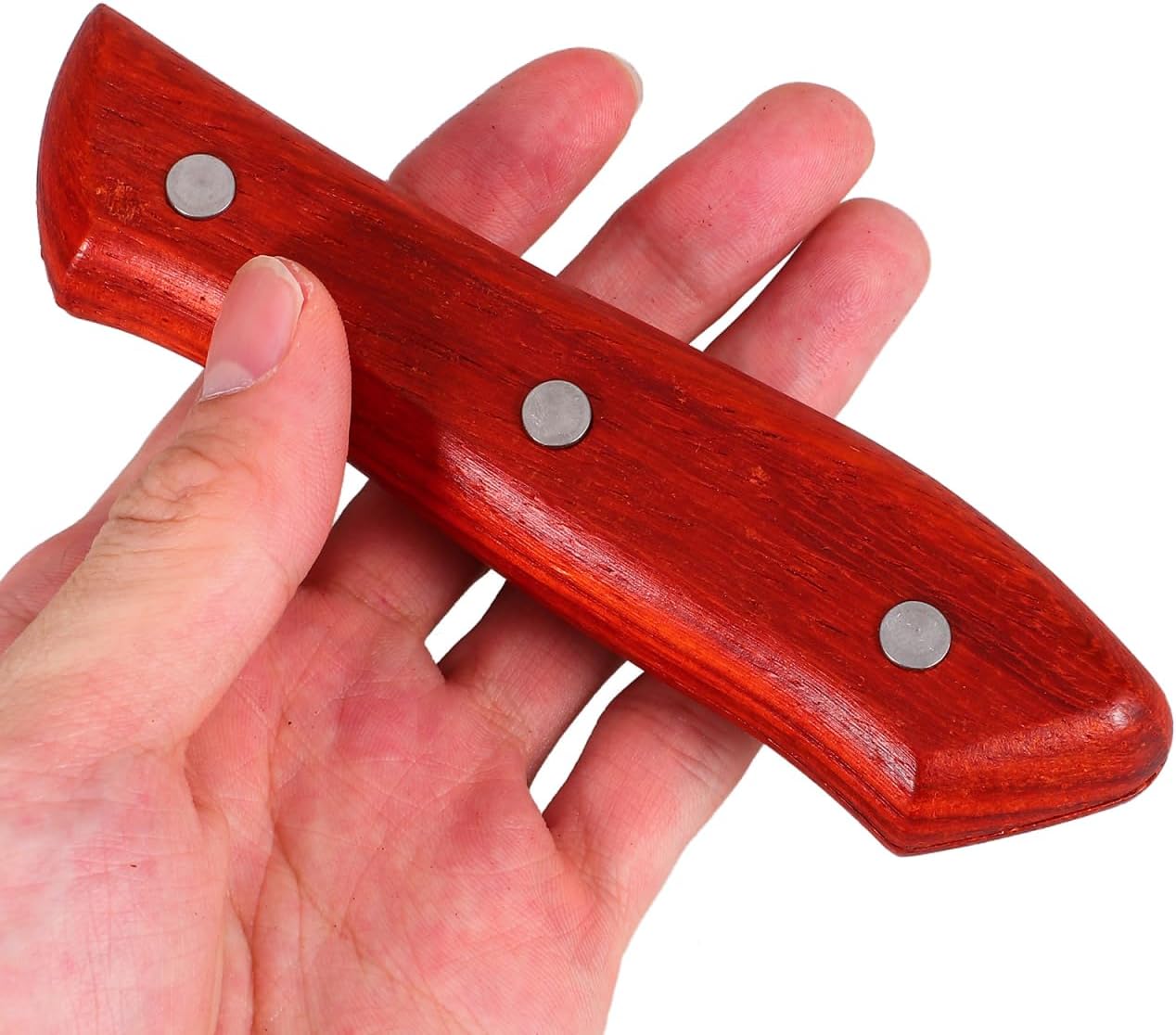 Angoily Universal Wooden Knife Handle Replacement, Unfinished Wood Scales for Kitchen Repair, Ergonomic Screw on Grip for Chef Cleaver Butcher Knives, Natural Restoration Kit image 4