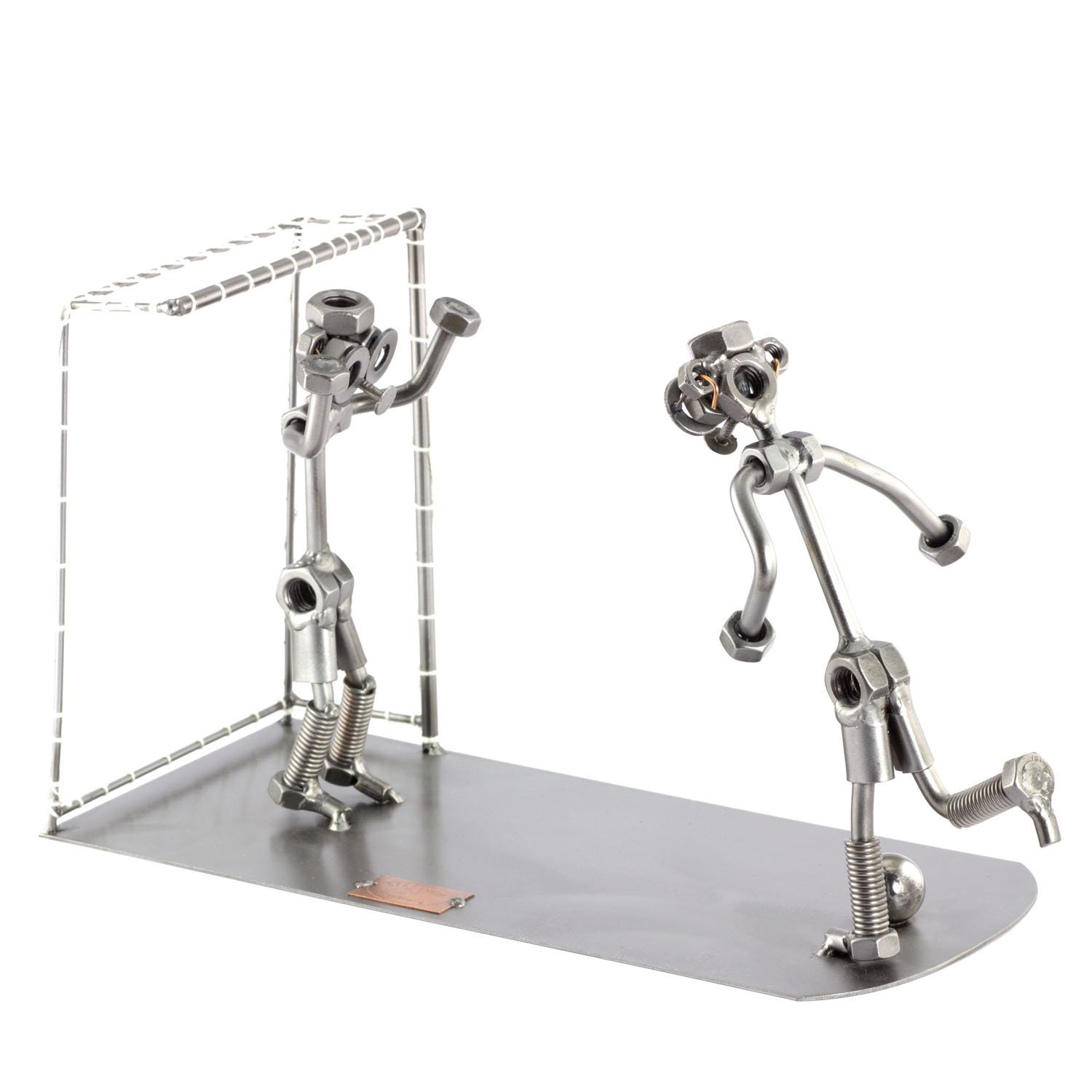 Steelman24 I Figurka ze śrub piłka nożna Elfmeter I Made in Germany I rękodzieło I pomysł na prezent I figurka stalowa I metalowa I metalowy ludzik
