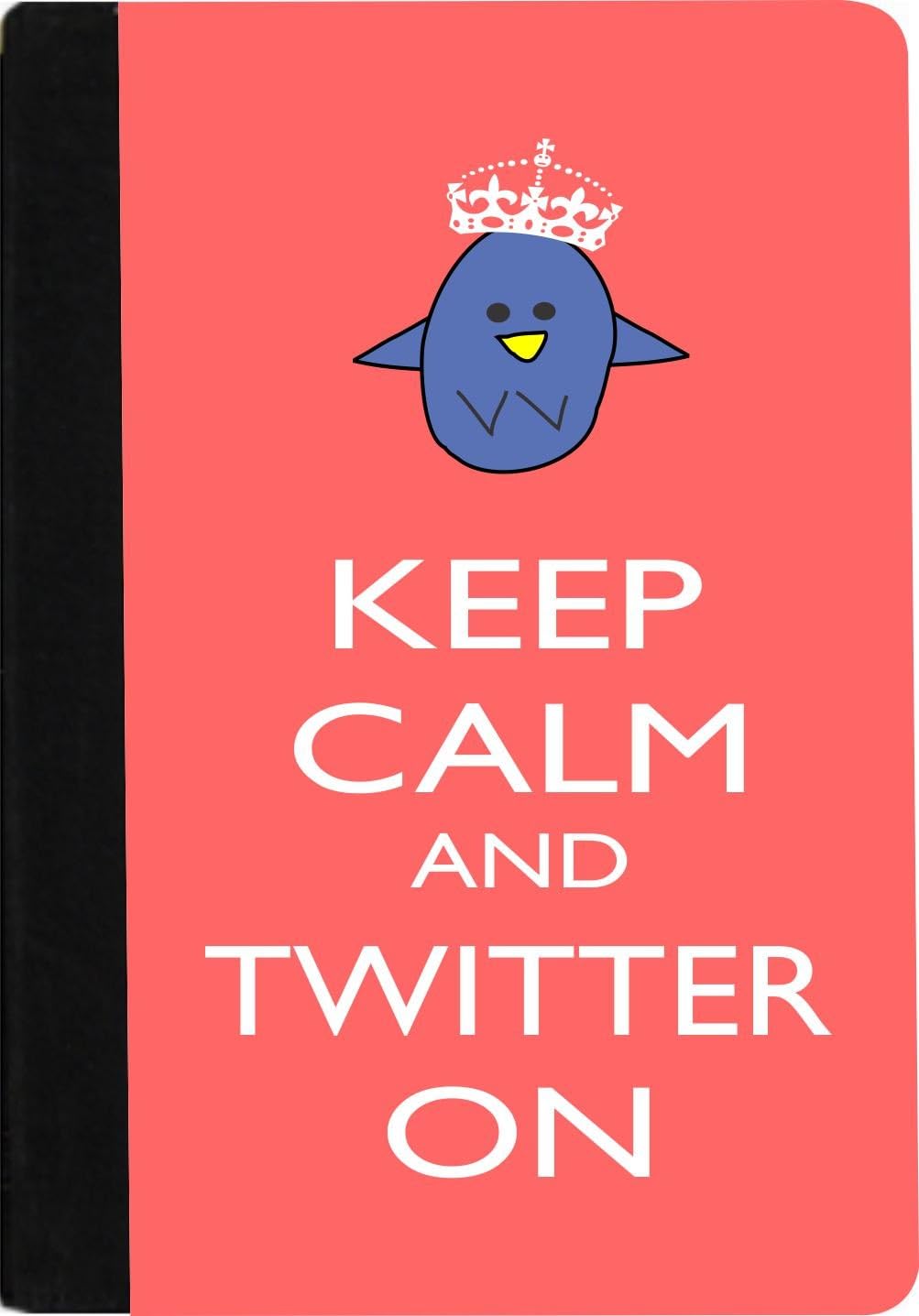 Penguin on Teal Blue Faux Suede Notebook Binder Portfolio (Ruled Notebook included)