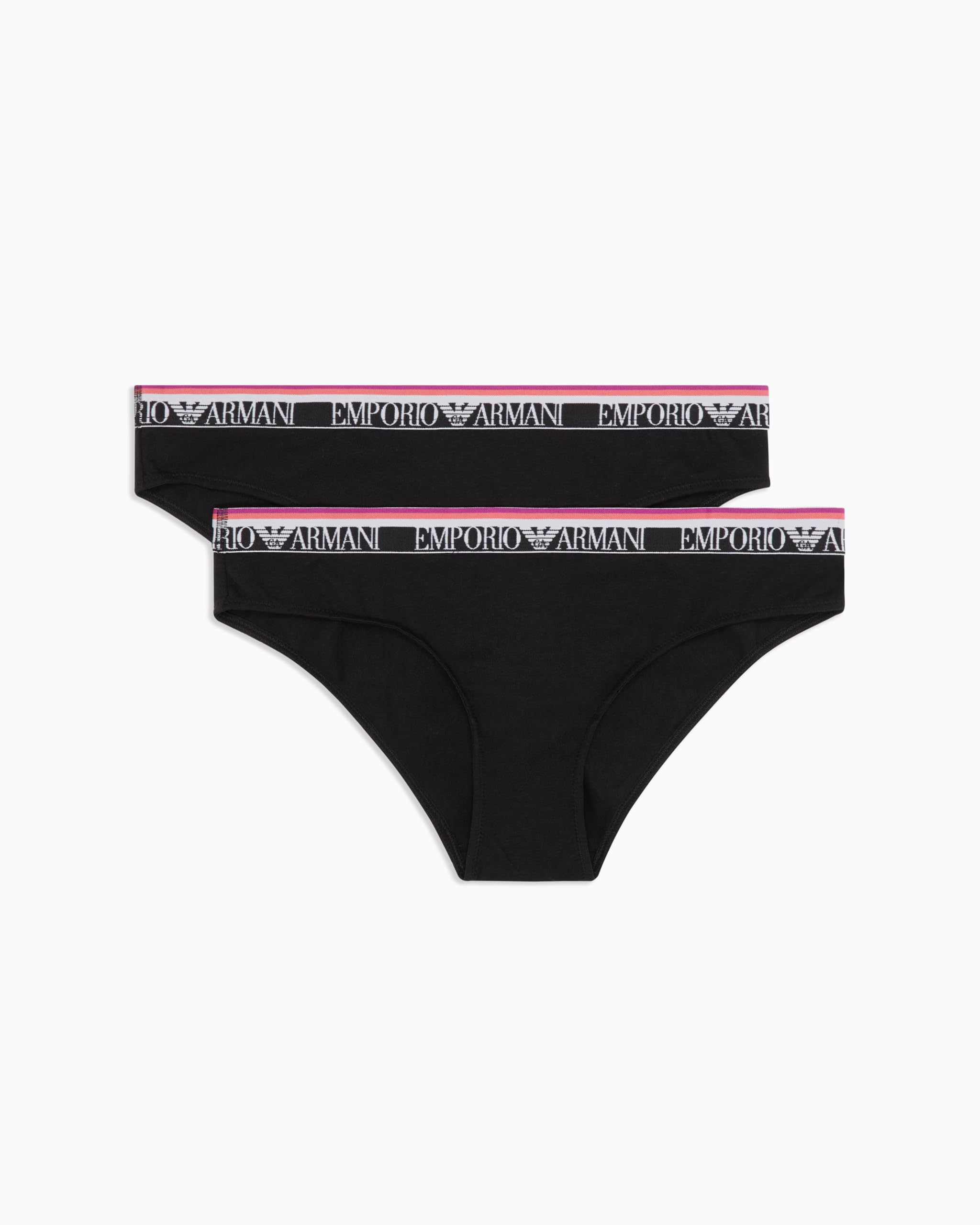 Emporio Armani Women's Everyday Cotton Brief 2-Pack, Pink, Size S, Model EW000403