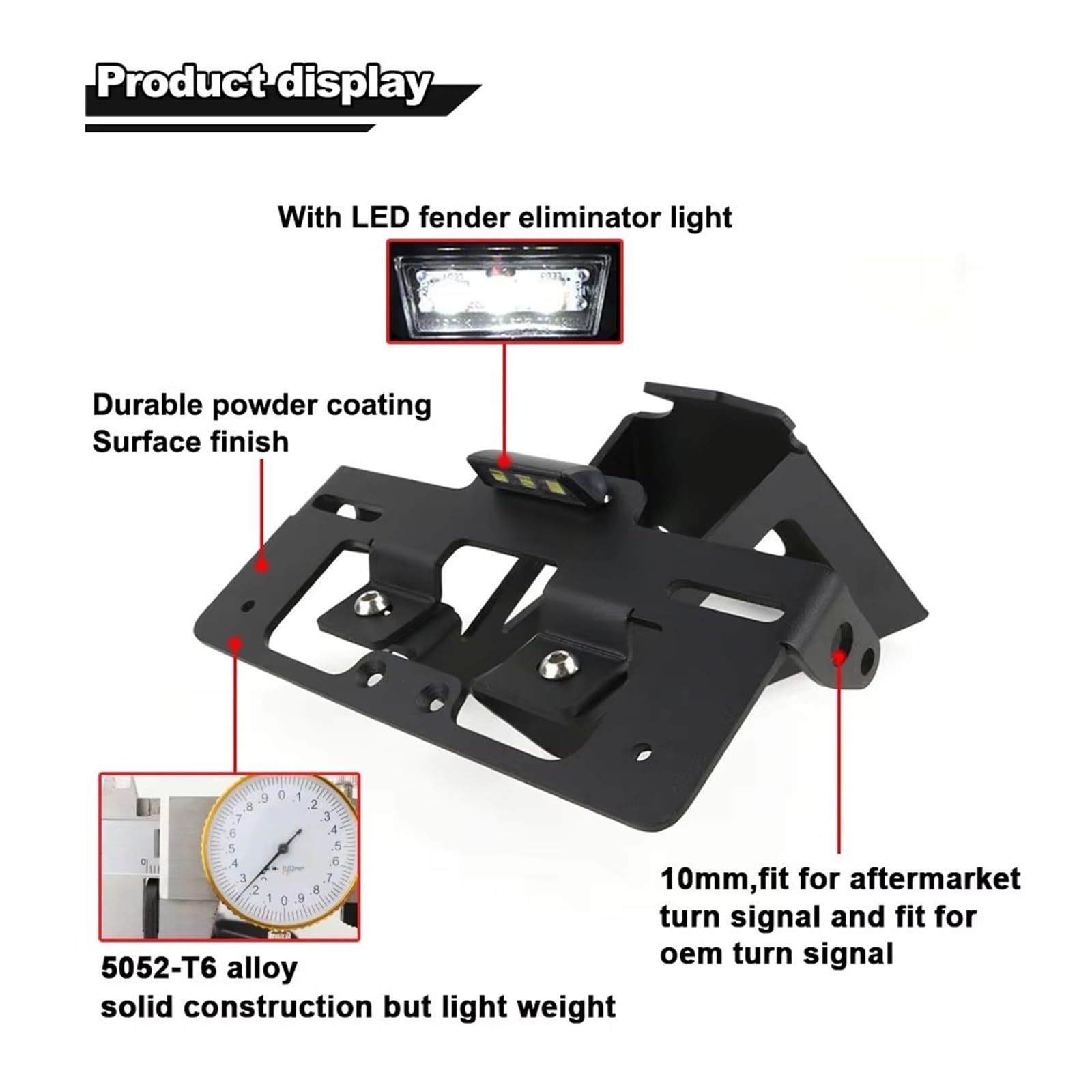 Moto Supporto Targa Staffa Porta Targa Per RS 660 2021-2025 Per Tuono 2021-2024 Coda Posteriore Moto Tidy