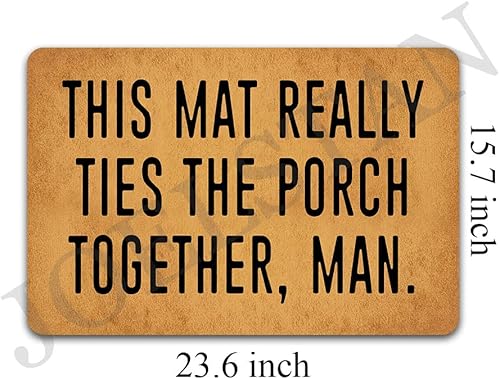 Miniatura 3 de Divertido tapete de goma antideslizante para puerta delantera, jardín, cocina, dormitorio, 23.6 x 15.7 pulgadas