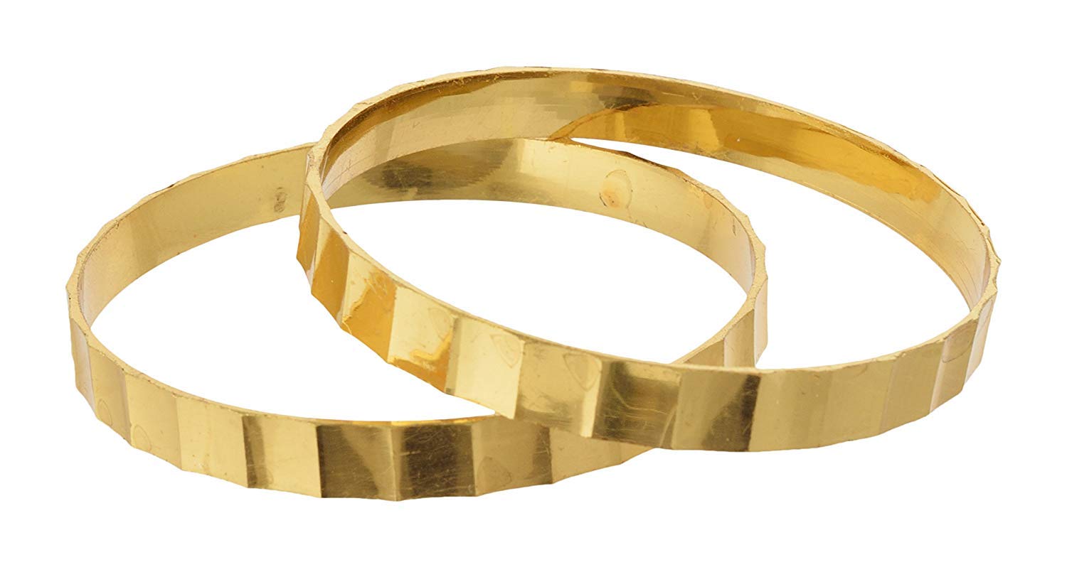 PV Pushpavalli Fashions Brass Brass & Opal Bangles for Women & Girls (Pack of 2) (Gold) (B07XL7GB62) Amazon Price History, Amazon Price Tracker