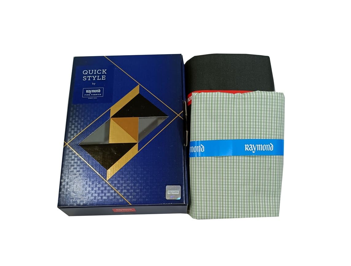 raymond Fabrics Men's Cotton Shirt and Trouser Unstitched Fabric Set - Gift Pack (Multicolour_Free Size) 25-picture-23
