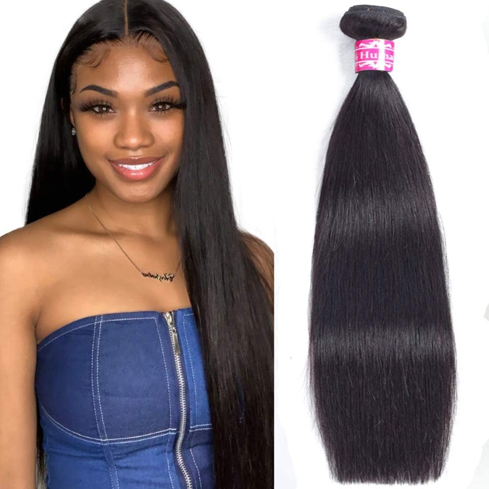 Brazilian Virgin Hair Straight Human Hair 1 Bundle 12 inch 100g 100% Unprocessed Straight Hair Weave Natural Black Color Brazilian Straight Hair Bundles