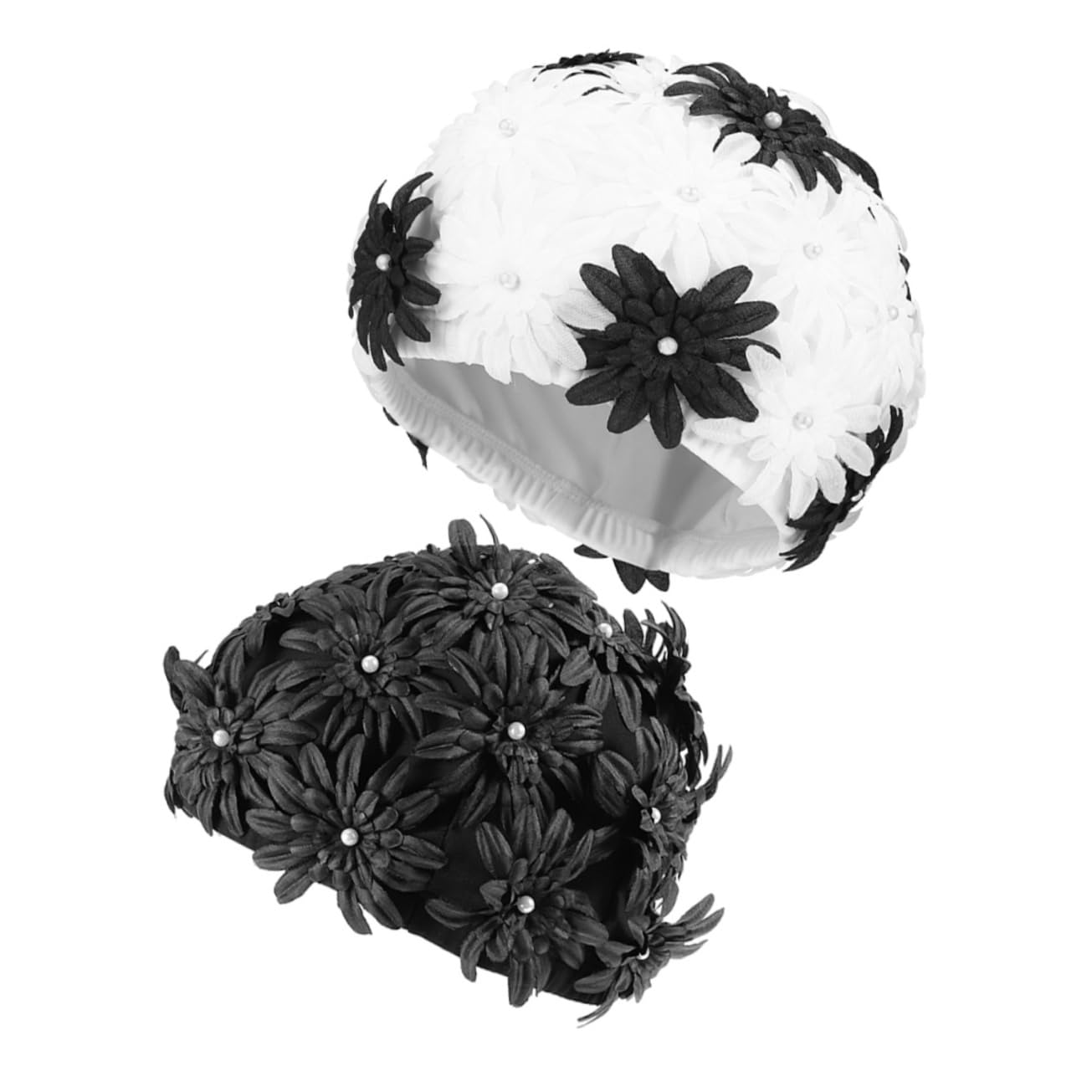 Gorro De Natación Floral Mujeres Protección del Cabello Gorro De Natación Y Elástico Piscina De Brocado Y Actividades Acuáticas