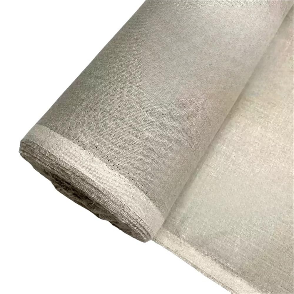 Lienzo de lino impermeable de 420g con revestimiento transparente de textura fina