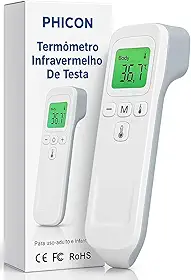 Termometro Bebe Digital De Testa Infravermelho Portátil - Sem Contato Medição Precisa Com Memória E Alarme De Alta Temperatura
