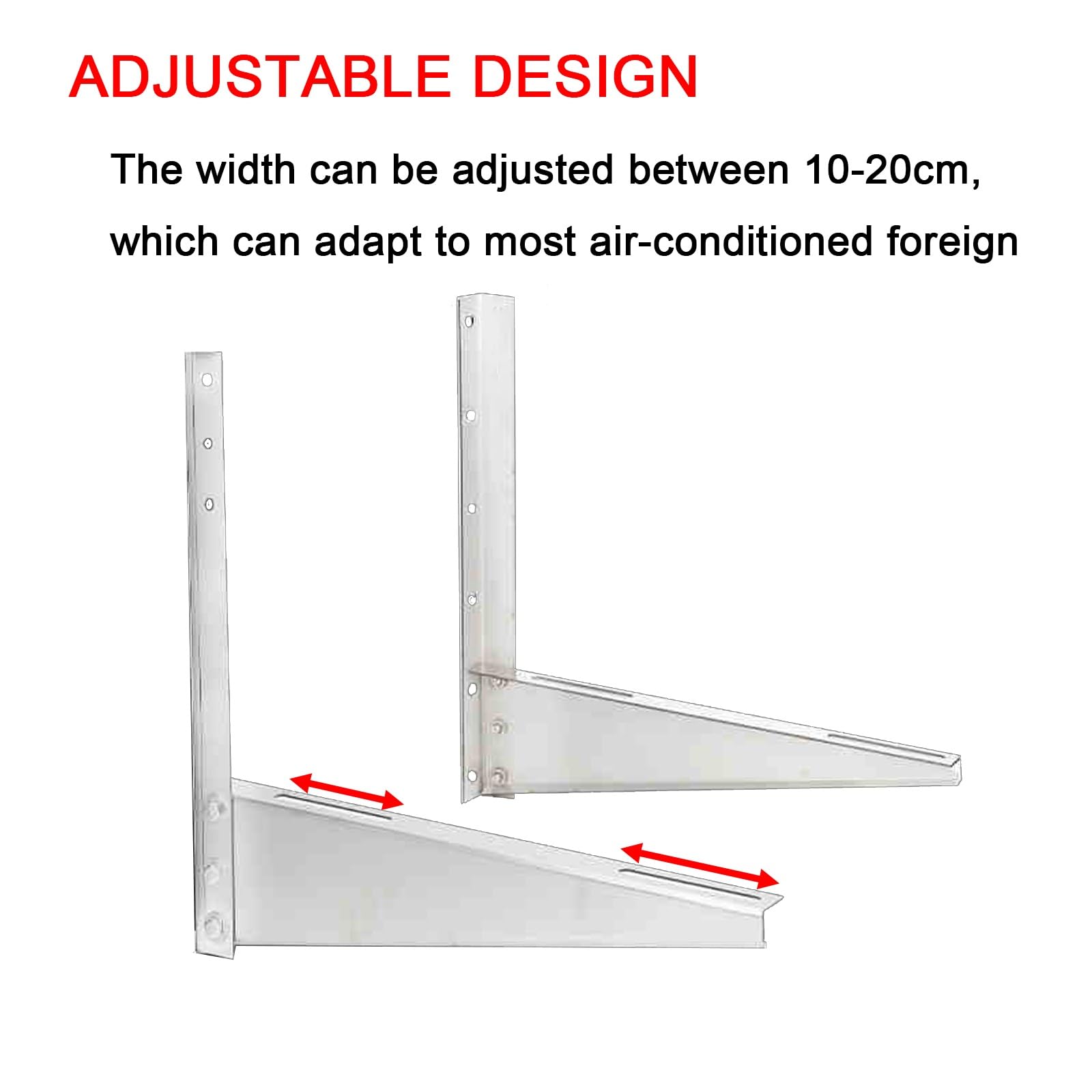 Mini soportes de montaje divididos para aire acondicionado y bombas de calor, ancho ajustable, capacidad de carga de 480 kg, soporte de unidad exterior resistente
