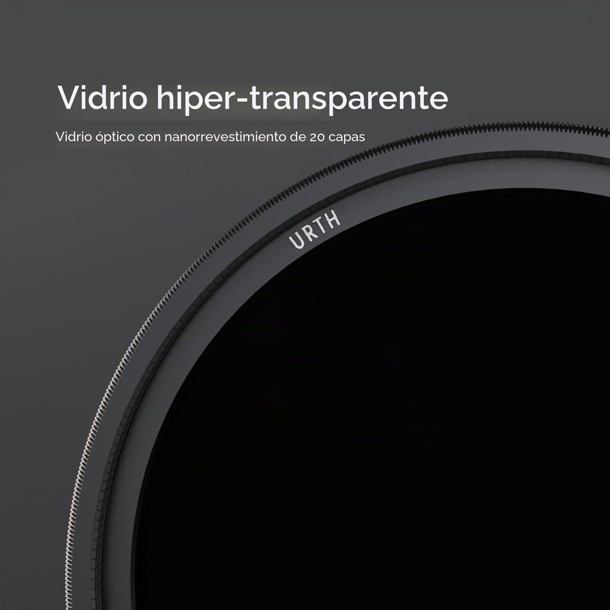 Urth 82 mm Filtro ND Variable ND2-400 – Filtro de Densidad Neutra (1 a 8,6 Pasos) en Vidrio Óptico HD, con 20 Capas de Nano-Recubrimiento para un Control Profesional de la Luz