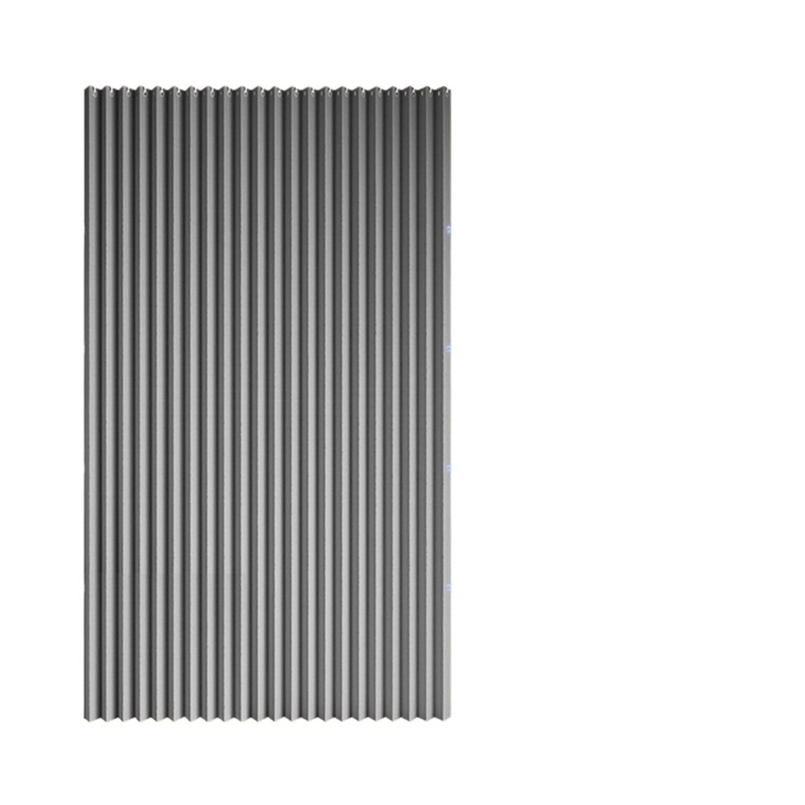 Rideau de douche magnétique pliable imperméable gris 180x200 pour baignoire