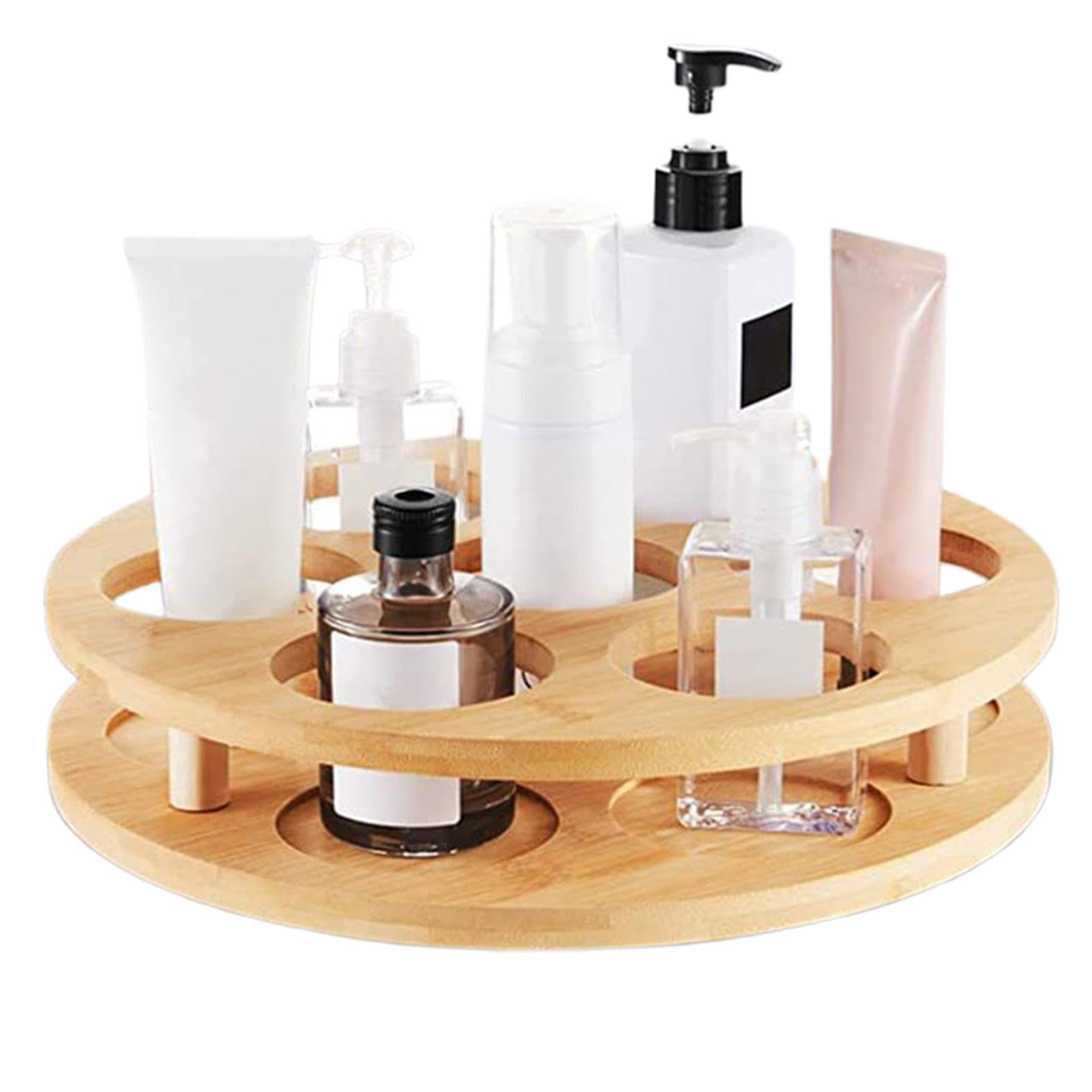 Organizer Girevole Per Bottiglie Stanley - Porta Borracce Da Cucina Con Base In Legno E 6 Scomparti - 2