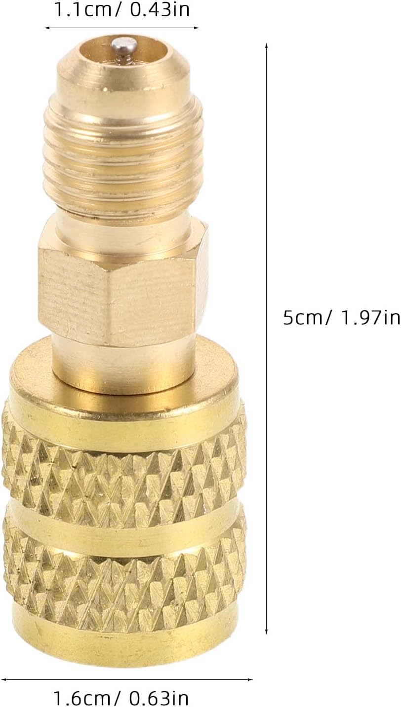 Car Air Conditioning Adapter: Charging Vacuum Port Adapter - 5/16 Female 1/4 Male Flare for Air Conditioners Refrigeration
