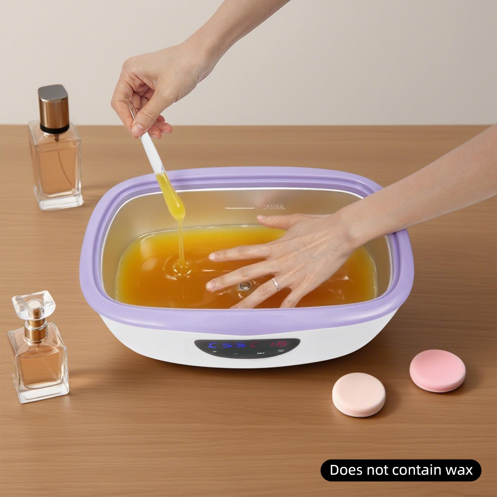 Bagno di paraffina, Bagno Paraffina Mani e Piedi, Macchina Spa e Soggiorno, Riscaldamento Cera Alluminio 140oz, LED, Temperatura Regolabile, Idratante, Compatto, Sicuro, Portatile