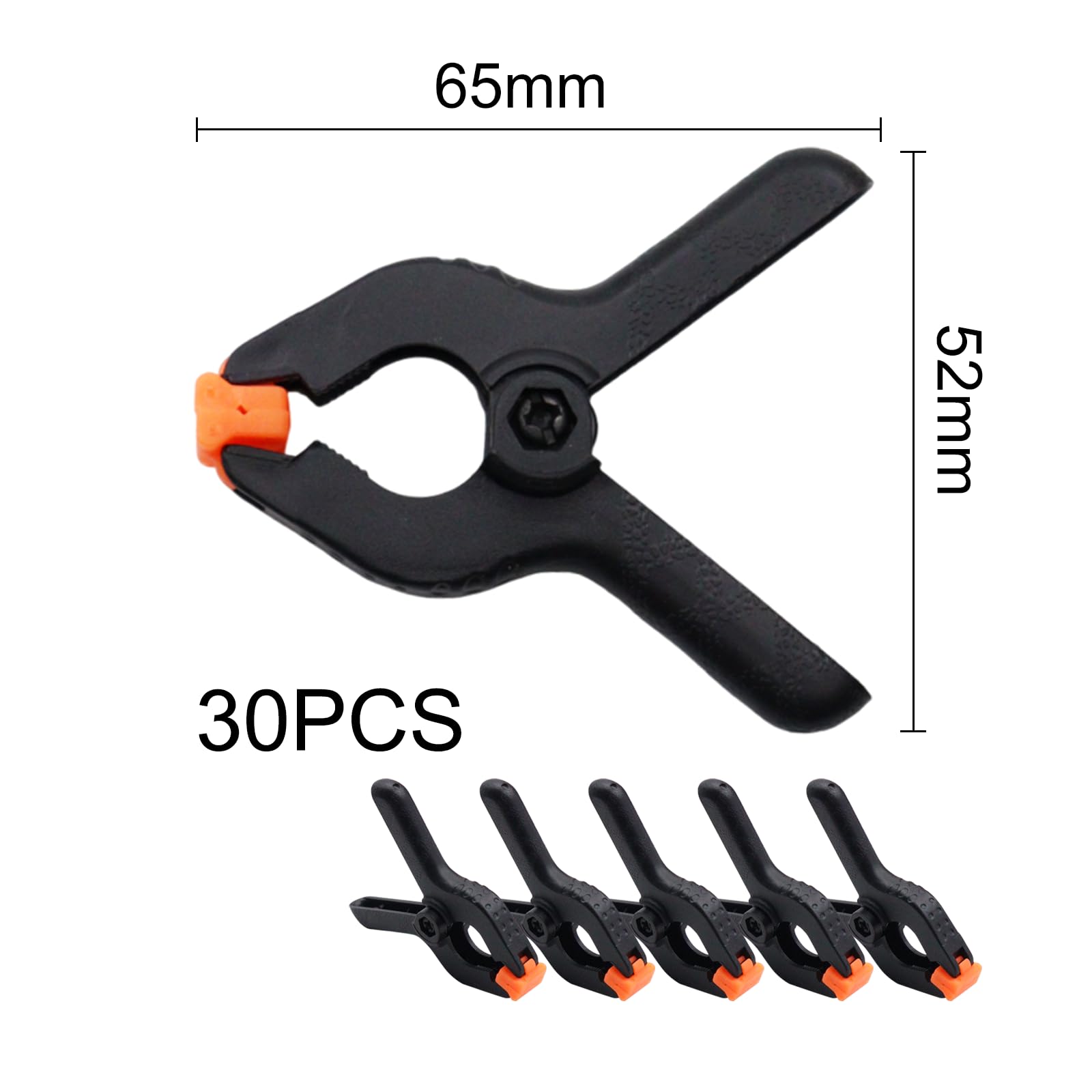 30 Pezzi 2 Pollici Morsetti a Molla Pesanti Fermagli a Molla Nylon Morse da Falegname con Ganascia Mobile per Fai da te Falegnameria Foto Studio Artigianato Progetti