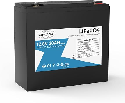 12V 20Ah LiFePO4 Lithium Battery with 25A BMS