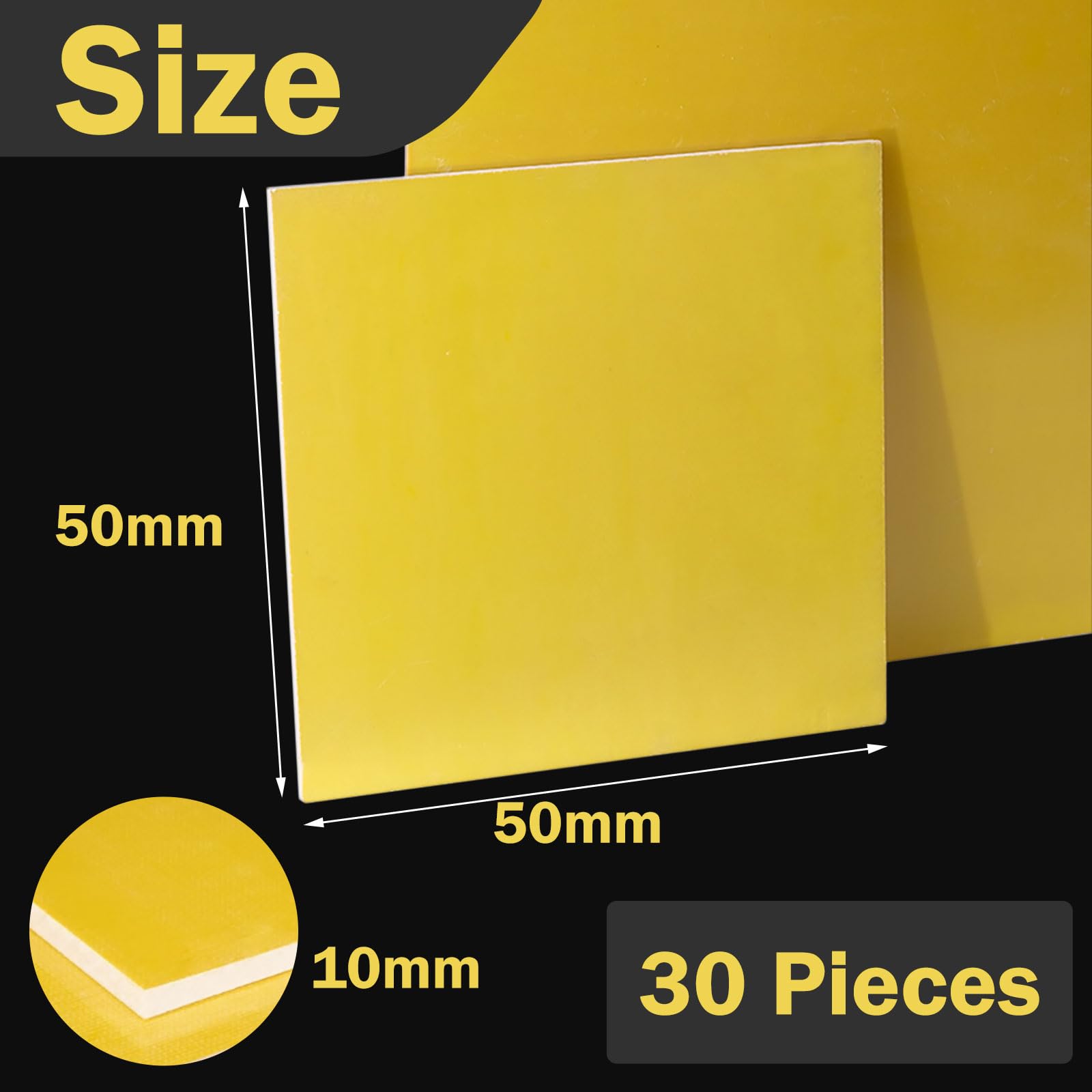 30 sztuk 3240 Płyta izolacyjna epoksydowa - 50x50mm żaroodporny arkusz z włókna szklanego(10mm)