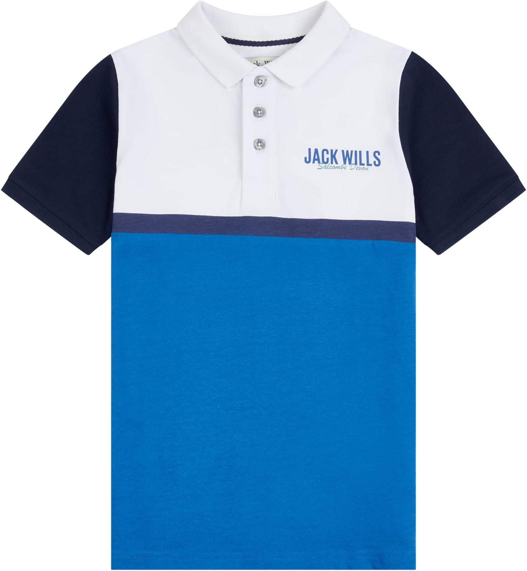 Jack WillsBoys JWS0215D41 Devon Colour Block Polo