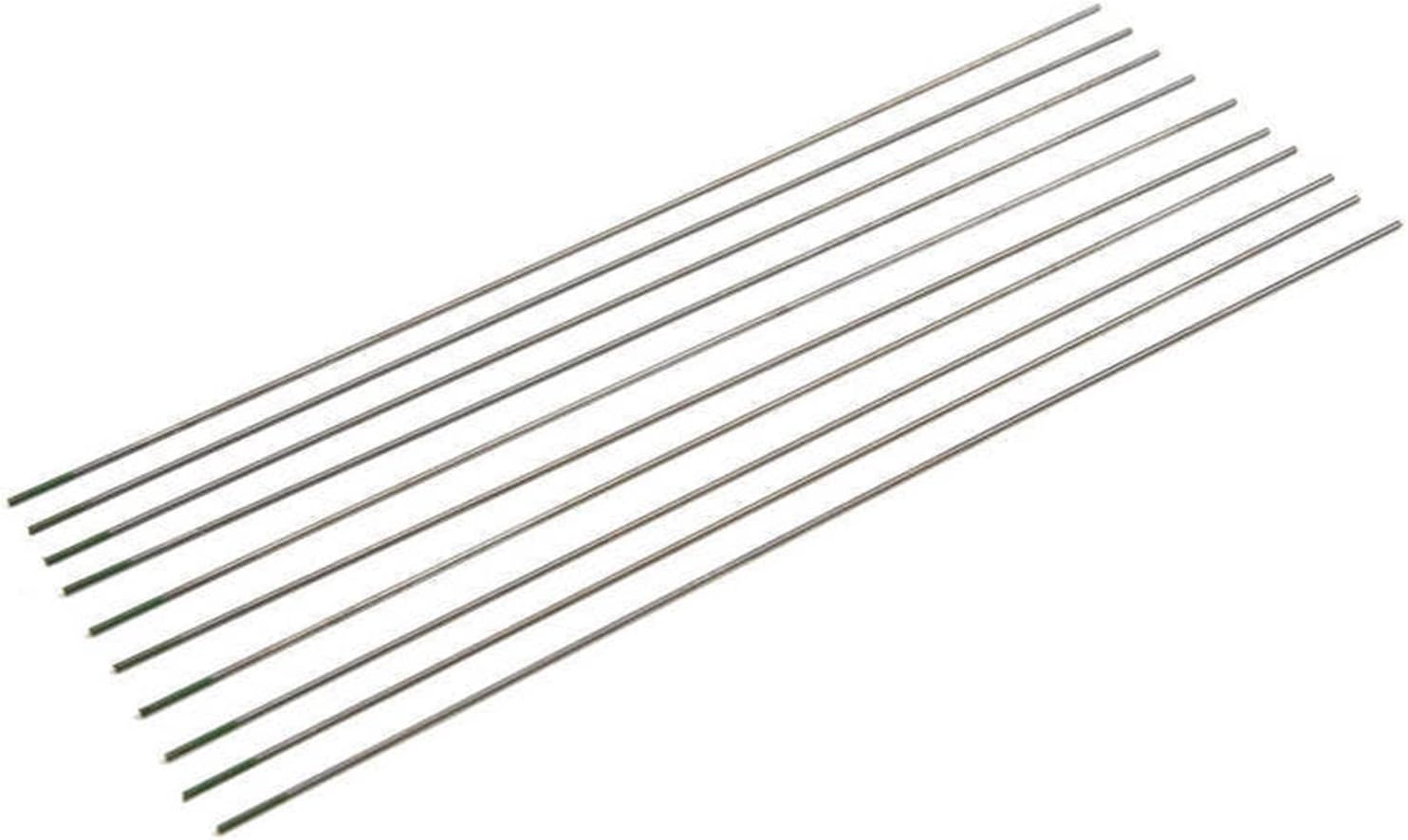 10Pcs WP Rod Tungsten Electrode Arc Needle for Welding Thin Aluminum Steel Green 1.0mmx175mm