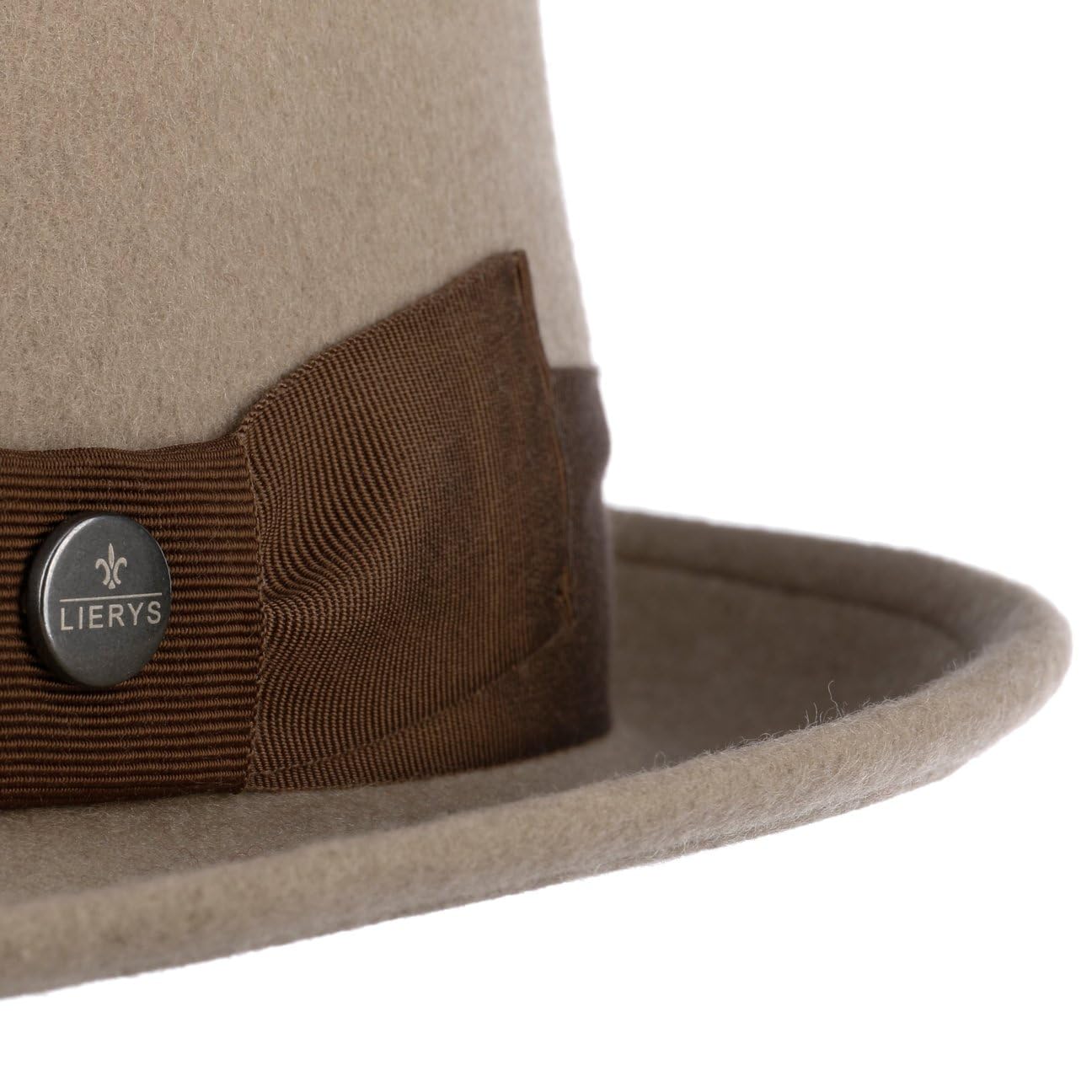 Lierys Chapeau Crushable Pork Pie Femme/Homme - Made in Italy en Feutre de Laine avec Ruban Gros Grain Automne-Hiver Hiver