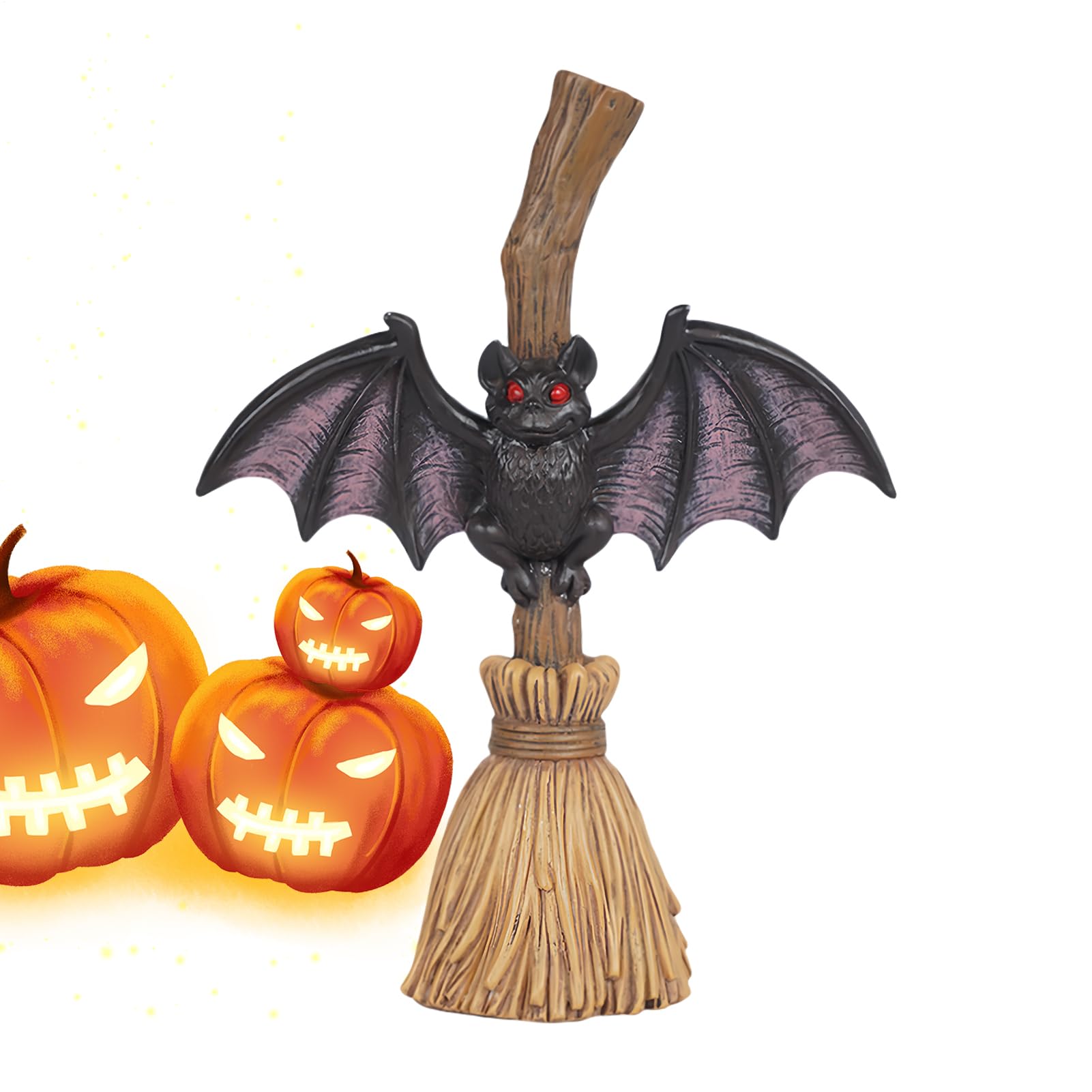 Miniatures d'Halloween figurines décoratives avec balai de sorcière à offrir pour la maison