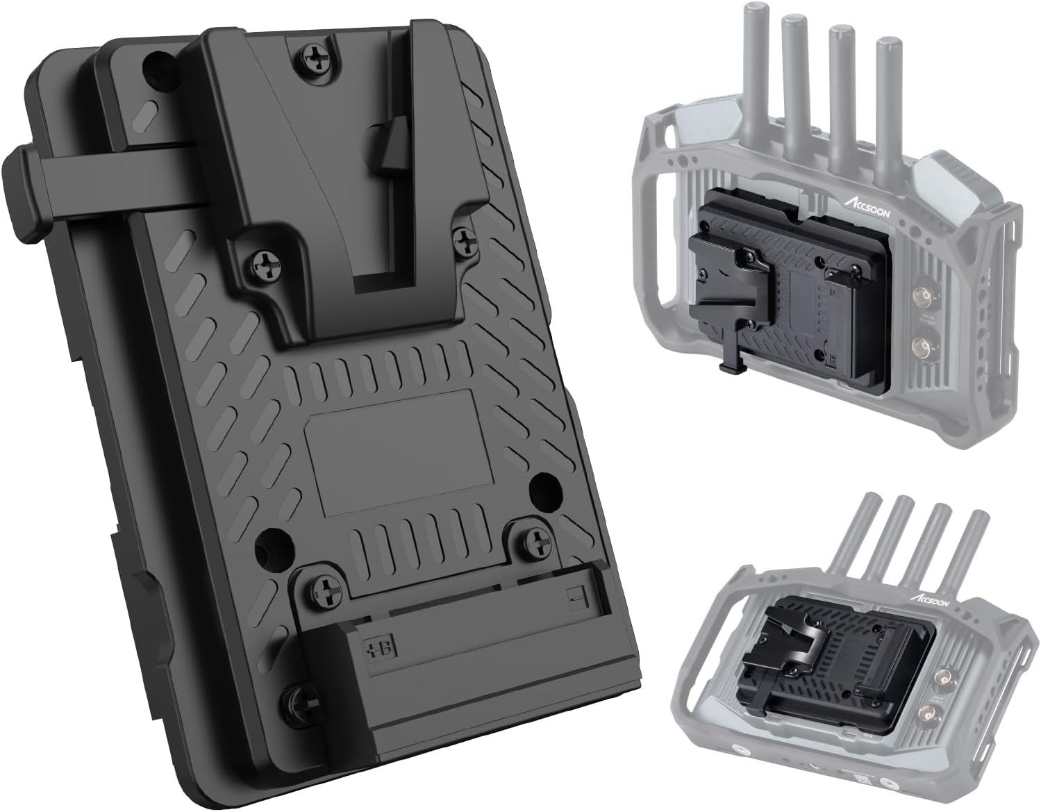 Accsoon NP-F to V-Mount Power Adapter Converter for CineView M7 Pro/CineView M7 Camera Monitors, NP-F to V-Lock Battery Adapter Plate for Camera Monitor Filmmaking Monitoring with Most V-Mount Battery