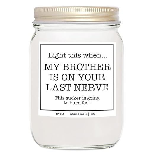 YouNique Designs Funny Sister in Law Gifts Funny Soy Candle 8oz - Sister in Law Birthday Gift Ideas - Future Sister in Law Wedding Gift - Mothers Day Gifts for Sister-in-Law (Lavender & Vanilla)