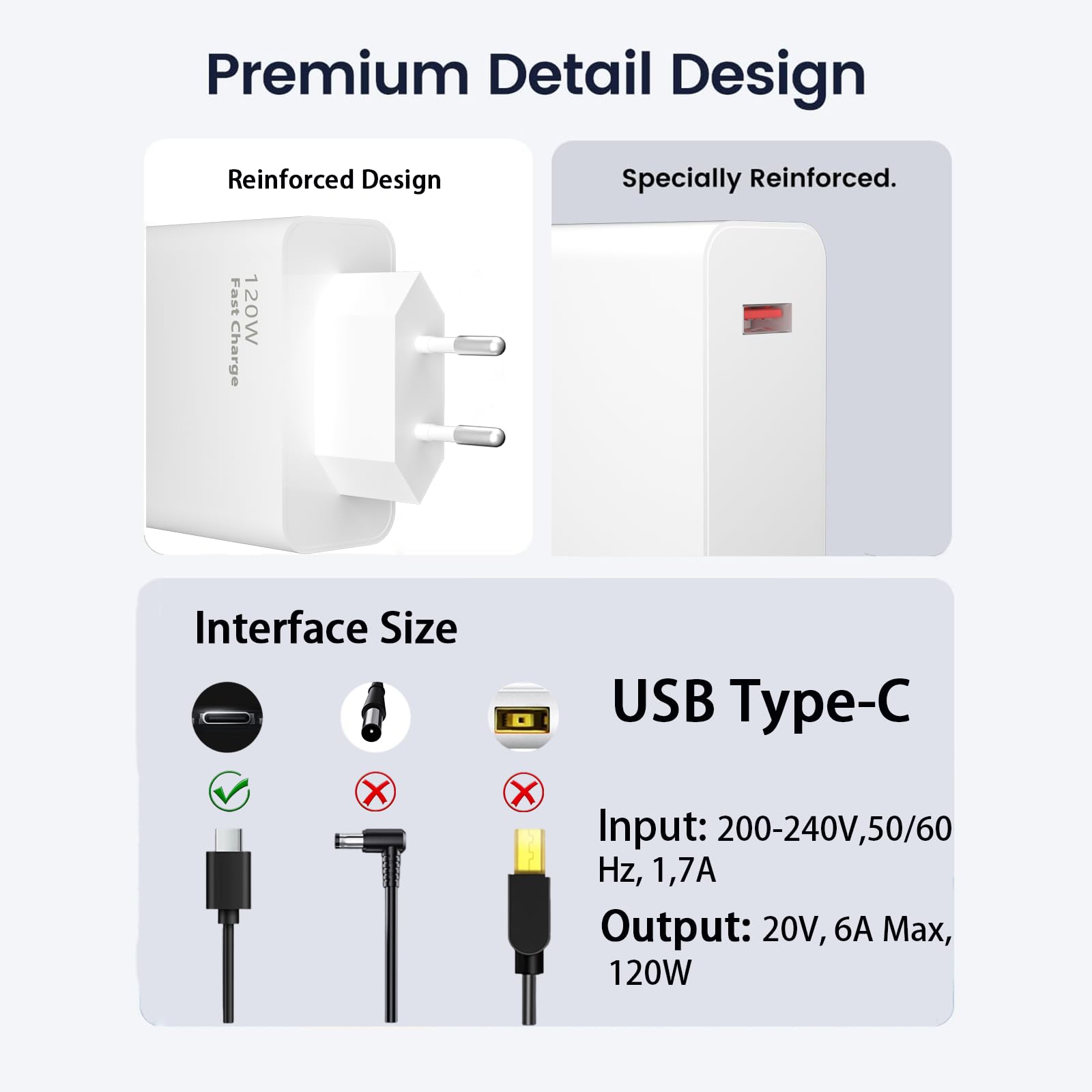 120W Hypercharge Cargador Compatible con Xiaomi 17 15 14 13 12 11, 17 15 14 13 12 11 Ultra, 15T 14T 13T 12T 11T Pro, Xiaomi Poco F8 F7 Ultra M8 F8 F7 X7 F6 X6 Pro Redmi USB C Adaptador alimentación
